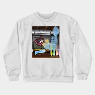 Cartoon Science Lab Crewneck Sweatshirt